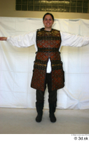  Photos Medieval Brown Vest on white shirt 3 brown vest historical clothing t poses whole body 0001.jpg
